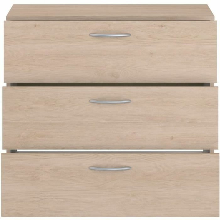 Parisot Commode EASY LIFE 3 Tiroirs Décor Chêne