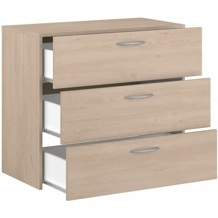 Parisot Commode EASY LIFE 3 Tiroirs Décor Chêne