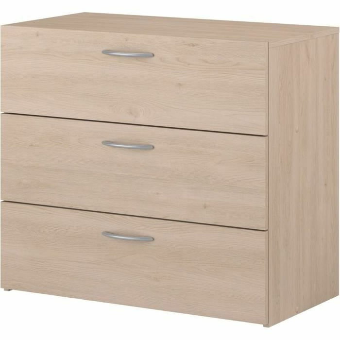 Parisot Commode EASY LIFE 3 Tiroirs Décor Chêne