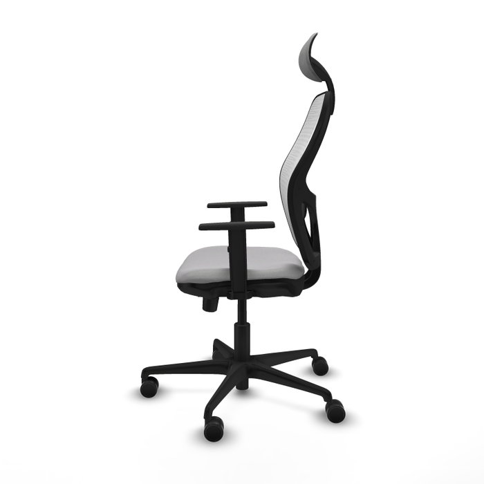 Piqueras y Crespo Chaise de Bureau Jorquera Gris clair et blanc