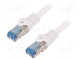 LOGILINK Cordon de raccordement Cat 6a S/FTP RJ45 1,5m blanc