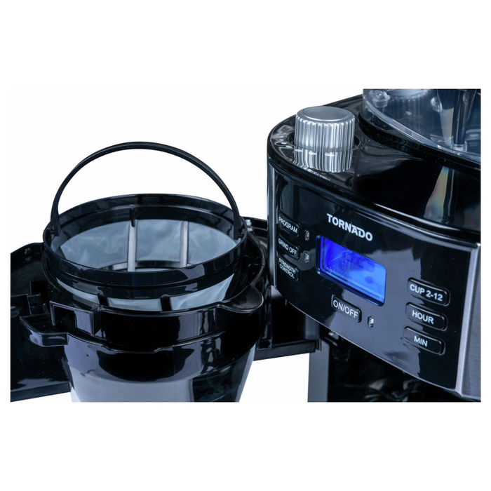 Tornado TCM1025A-GS Cafetière Filtre (Drip) en Acier Inoxydable et Noir