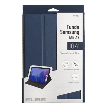 ELBE FU-007 - Housse protectrice bleu diamant pour Samsung Galaxy Tab A7 2020 (10.4") - Revêtement PU résistant aux rayures avec coque intérieure en polycarbonate