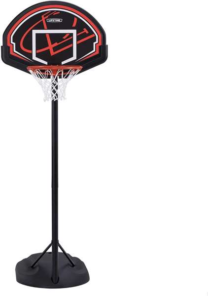 Lifetime Panier de basket portatif ajustable en polyéthylène avec planche, hauteur réglable 165-222 cm, pour enfants dès 3 ans