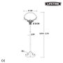 Lifetime Panier de basket portatif ajustable en polyéthylène avec planche, hauteur réglable 165-222 cm, pour enfants dès 3 ans