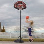 Lifetime Panier de basket portatif ajustable en polyéthylène avec planche, hauteur réglable 165-222 cm, pour enfants dès 3 ans