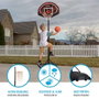 Lifetime Panier de basket portatif ajustable en polyéthylène avec planche, hauteur réglable 165-222 cm, pour enfants dès 3 ans