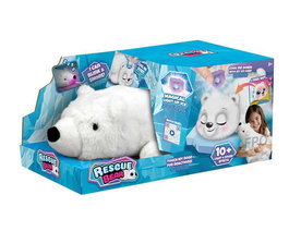 Bizak - Peluche électronique Ours Polaire avec Yeux et Nez Mobiles, Lumières et Sons Magiques