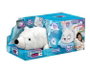 Bizak - Peluche électronique Ours Polaire avec Yeux et Nez Mobiles, Lumières et Sons Magiques