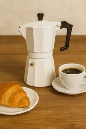 Pezzetti Italexpress Cafetière italienne Aluminium Blanc 6 tasses