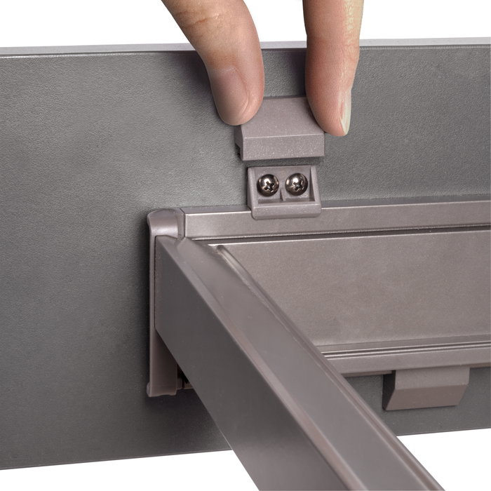 Emuca Rack avec glissières à extension totale et à fermeture douce pour accessoires d'armoire Quartz, 937-963mm, Aluminium et plastique, Titane