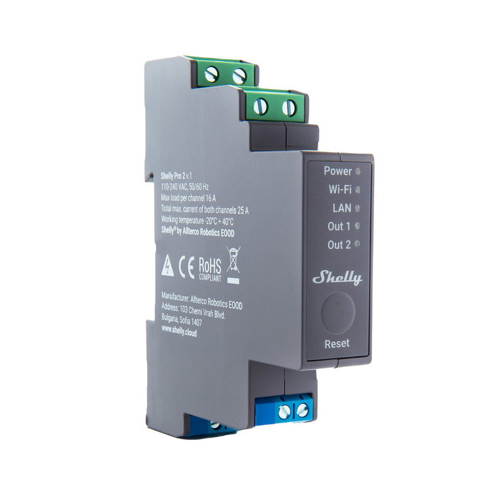 Module relais Shelly DIN PRO 2 Module relais Shelly DIN PRO 2