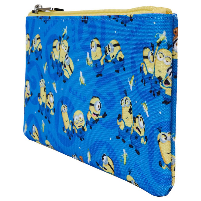 LOUNGEFLY Sac Minions - Gru mon méchant favori - Sacoche en nylon avec fermeture éclair, détails imprimés et doublure intérieure (20x10,62 cm)