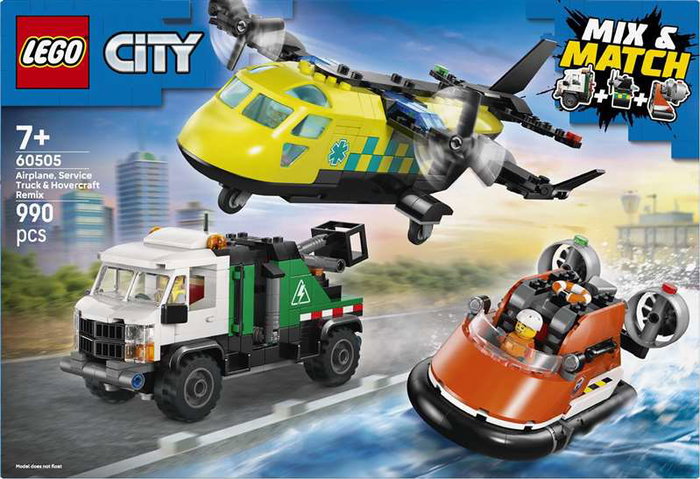 LEGO City 60505 Remix : Avion, Camion de Service et Aéroglisseur LEGO City 60505 Remix : Avion, Camion de Service et Aéroglisseur