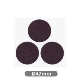 Hantums Lot de 3 feutres adhésifs ronds Ø42mm - Marron