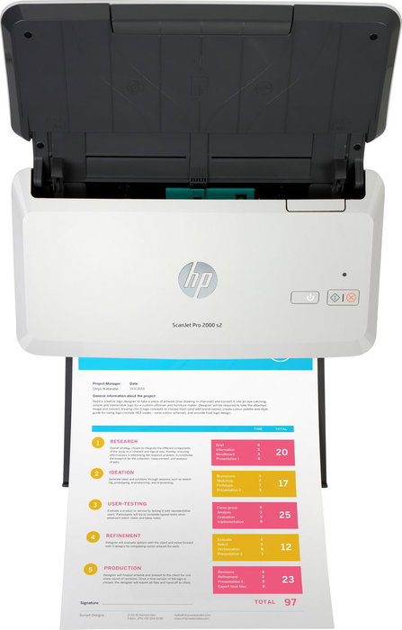 HP ScanJet Pro 2000 s2 - Scanner professionnel avec alimentateur automatique (ADF) recto-verso 50 pages, jusqu'à 35 ppm, 600 ppp, pour numérisation intensive