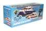 Ninco Bateau radiocommandé Police avec batterie rechargeable 3.7V 1200mAh, dimensions 34x10x12 cm, âge recommandé 6 à 99 ans