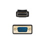 Nanocable Câble Convertisseur DisplayPort vers VGA 1 m Noir, 1920x1200@60Hz, Conducteurs Cuivre, Compatible 1.2a