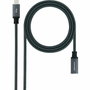 NANOCABLE Câble USB 3.2 GEN2x2 100W USB-C Mâle vers Femelle Noir 2 m