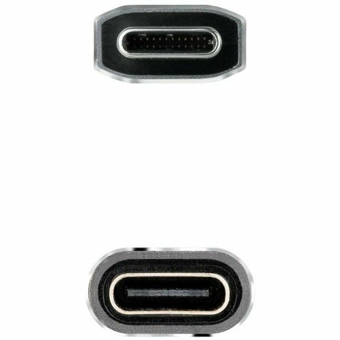 NANOCABLE Câble USB 3.2 GEN2x2 100W USB-C Mâle vers Femelle Noir 2 m