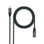 NANOCABLE Câble USB 3.2 GEN2x2 100W USB-C Mâle vers Femelle Noir 2 m