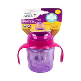AVENT Verre avec buse souple rose 200ml SCF551/03