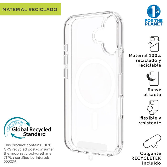 Protection pour téléphone portable Muvit for Change iPhone 17 Transparent