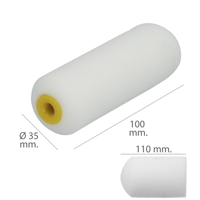 WOLFPACK LINEA PROFESIONAL Lot de 10 recharges de rouleau en mousse 100 mm pour émail acrylique