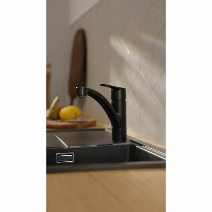 Grohe Start Mitigeur de cuisine Noir mat Bec bas Rotation 140°