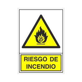 DUVER Signal de sécurité RIESGO INCENDIO 295x210 mm en plastique