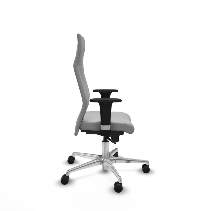 Piqueras Y Crespo Fauteuil de Direction Albacete, Similicuir Gris Clair, Mécanisme Synchrone, Base Aluminium Piqueras Y Crespo Fauteuil de Direction Albacete, Similicuir Gris Clair, Mécanisme Synchrone, Base Aluminium