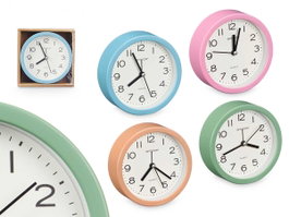 Giftdecor Horloge Ronde Assortie 12x12x4 cm (Set de 12)