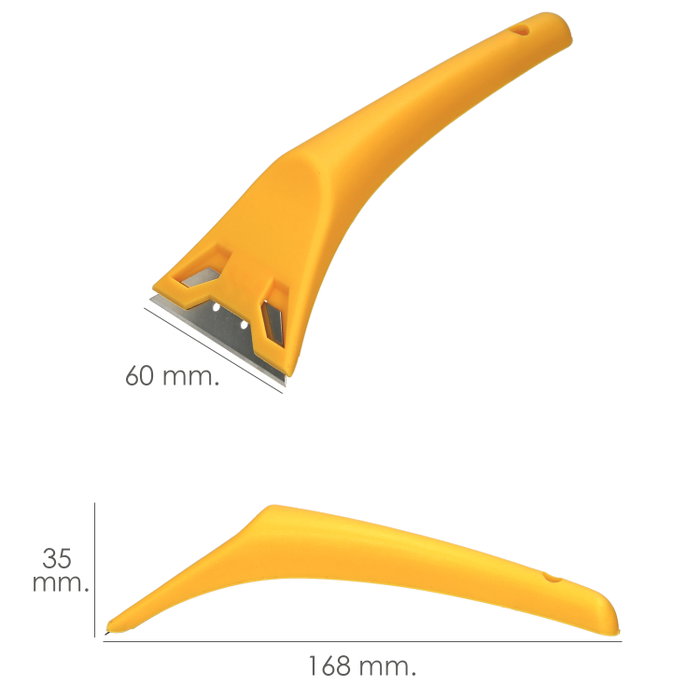 WOLFPACK LINEA PROFESIONAL Rascavidrios Plastico Jaune avec lame de 60 mm