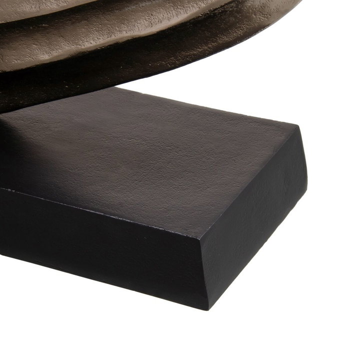 BigBuy Home Figurine Décorative Noir Argenté Aluminium