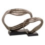 BigBuy Home Figurine Décorative Noir Argenté Aluminium