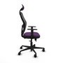 Piqueras Y Crespo Chaise de bureau Jorquera, Sincro/Traslack, Violet et Noir