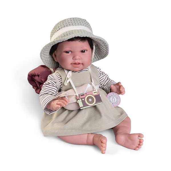 Antonio Juan Pipa - Poupon Explorateur Nouveau-né en Tissu de 42 cm - Version Espagnole