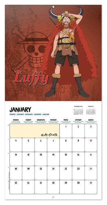 Grupo Erik Calendrier mural One Piece 2027 30 x 30 cm