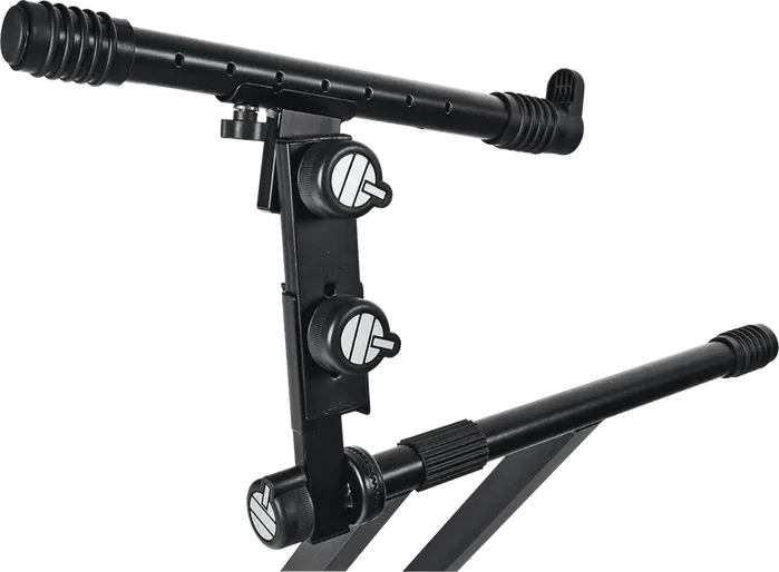 QUIKLOK QL642 Support pour Clavier Format X Double Niveau Réglable en Hauteur Acier Noir Pliable QUIKLOK QL642 Support pour Clavier Format X Double Niveau Réglable en Hauteur Acier Noir Pliable