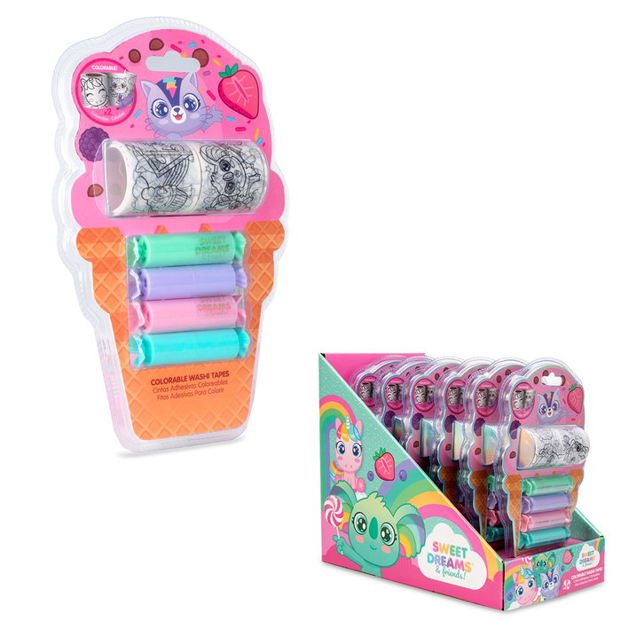 Kids Licensing Rouleau Washi à Colorier avec Feutres Kl11701 - 2 Mètres d'Autocollants Décoratifs pour Enfants +4 Ans