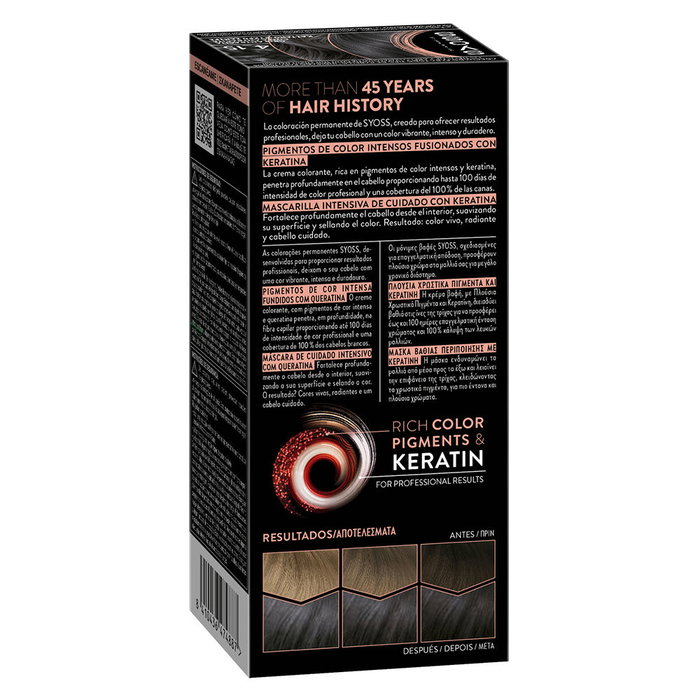 Syoss Coloration Permanente Gris Antracita 4.15 Kératine 1 u
