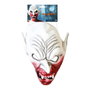 Masque monstre blanc avec crocs et taches de sang