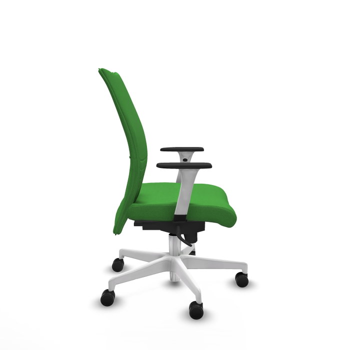 Piqueras Y Crespo Chaise Albacete Confidente, Vert, Mécanisme Synchrone, Base Blanche