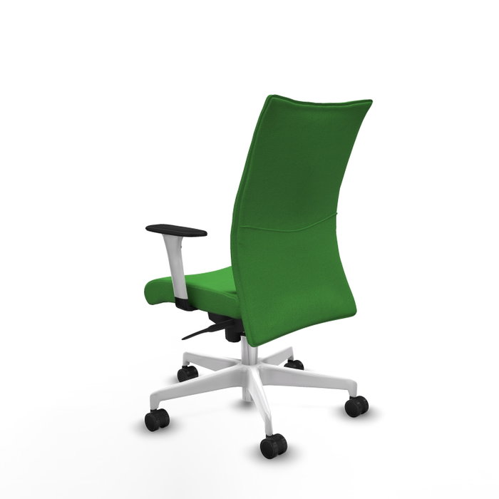 Piqueras Y Crespo Chaise Albacete Confidente, Vert, Mécanisme Synchrone, Base Blanche
