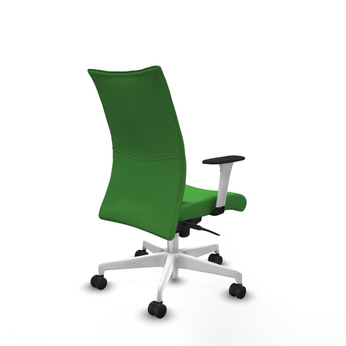 Piqueras Y Crespo Chaise Albacete Confidente, Vert, Mécanisme Synchrone, Base Blanche