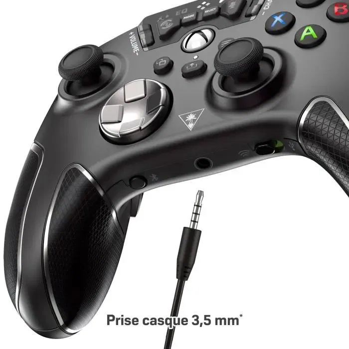 Turtle Beach Recon Cloud - Manette de jeu sans fil pour Android 8.0+, PC Windows et Xbox Series X|S/One (via câble) avec vibration - Noir