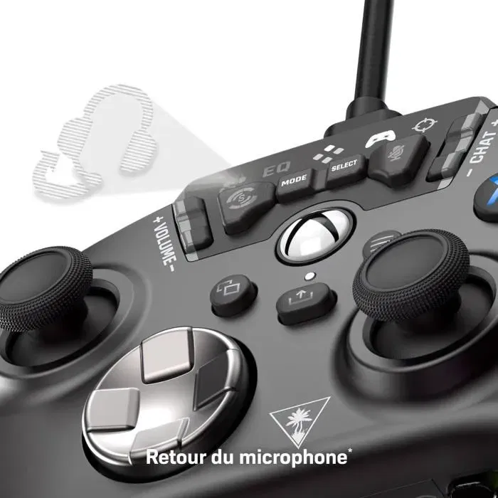 Turtle Beach Recon Cloud - Manette de jeu sans fil pour Android 8.0+, PC Windows et Xbox Series X|S/One (via câble) avec vibration - Noir