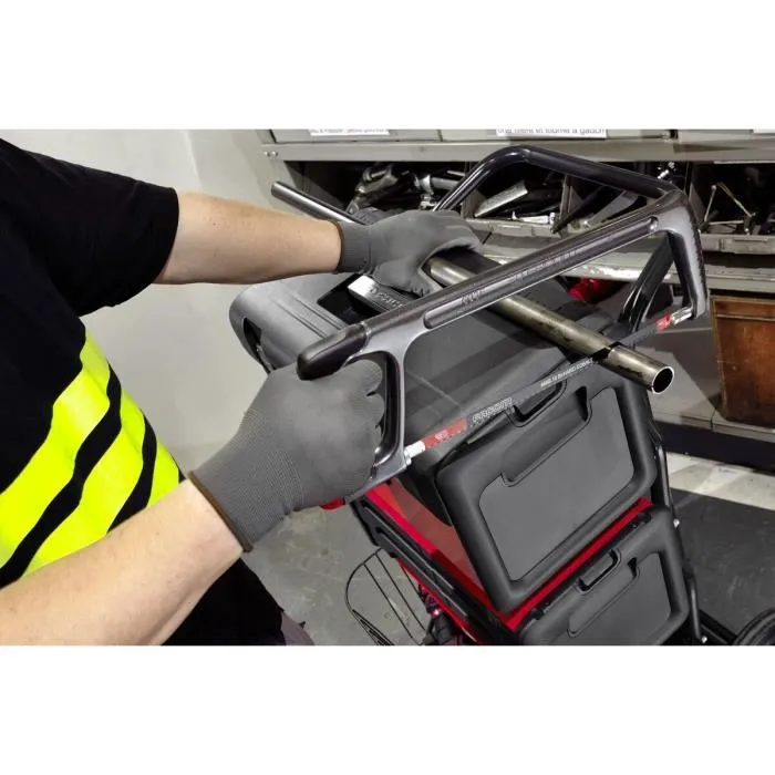 Facom 603FPB - Monture de scie à métaux avec tension automatique 110 kg, archet aluminium, 8 positions de lame, 300 mm Facom 603FPB - Monture de scie à métaux avec tension automatique 110 kg, archet aluminium, 8 positions de lame, 300 mm