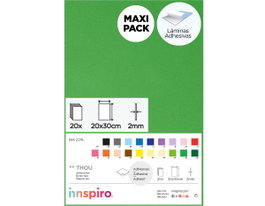 Innspiro Goma EVA vert clair, feuilles adhésives 20x30 cm x 2 mm, 20 unités