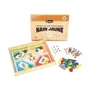 Jeujura Jeu du Nain Jaune 8134, Coffret en Bois avec Jeu de 54 Cartes et Jetons, Cases Amovibles, Fabrication Française - 30.5 x 25 x 4 cm